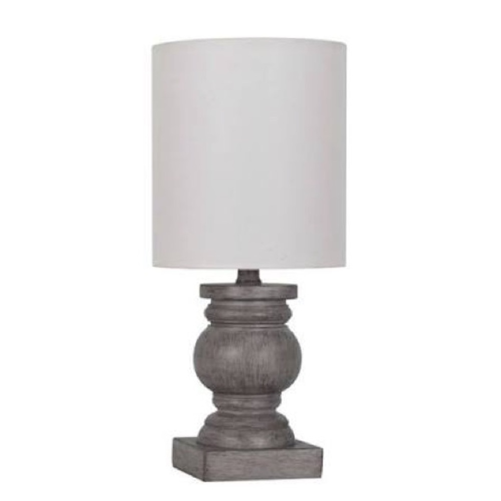 NWT 12.75" Polyresin, Weathered Wood Finish Mini Lamp